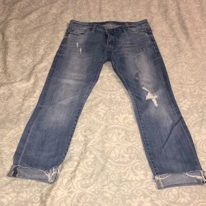 Blank nyc ripped and cuffed low rise jeans
